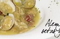 Almejas con setas y jabugo